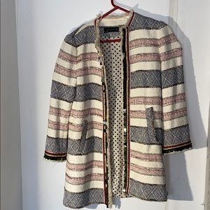 ZARA embroidered and beaded Long jacket